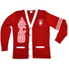 DST Cardigan Red & White w/Stripes (Twill Letters)