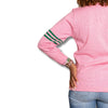 AKA Cardigan Pink & Green w/Stripes (Twill Letters)