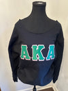 AKA loose neck sweatshirt