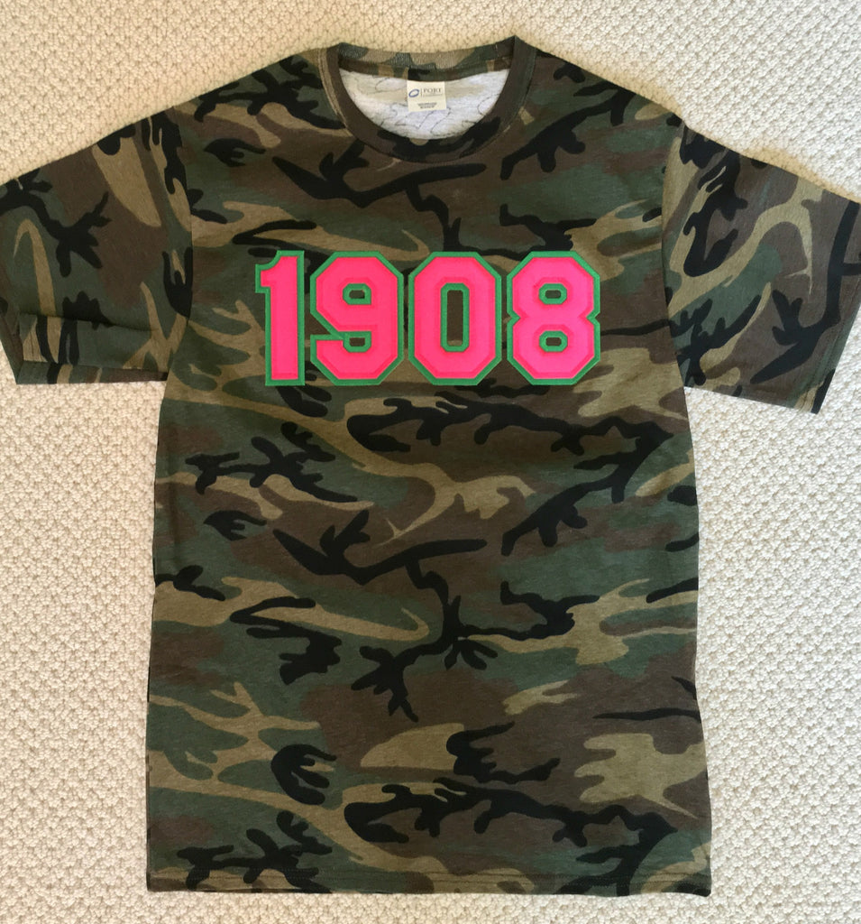 AKA 1908 Camo T-shirt – J Mar Greek Life